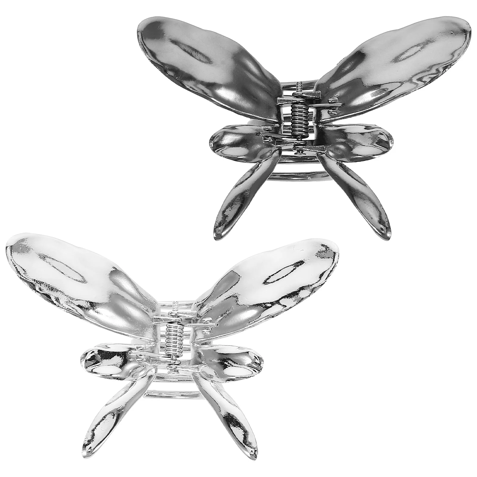 

2Pcs Butterfly Metal Hair Claws Sturdy Claw Clips Easy Use Hair Styling Clips Secure Hold Women Ponytail Holder