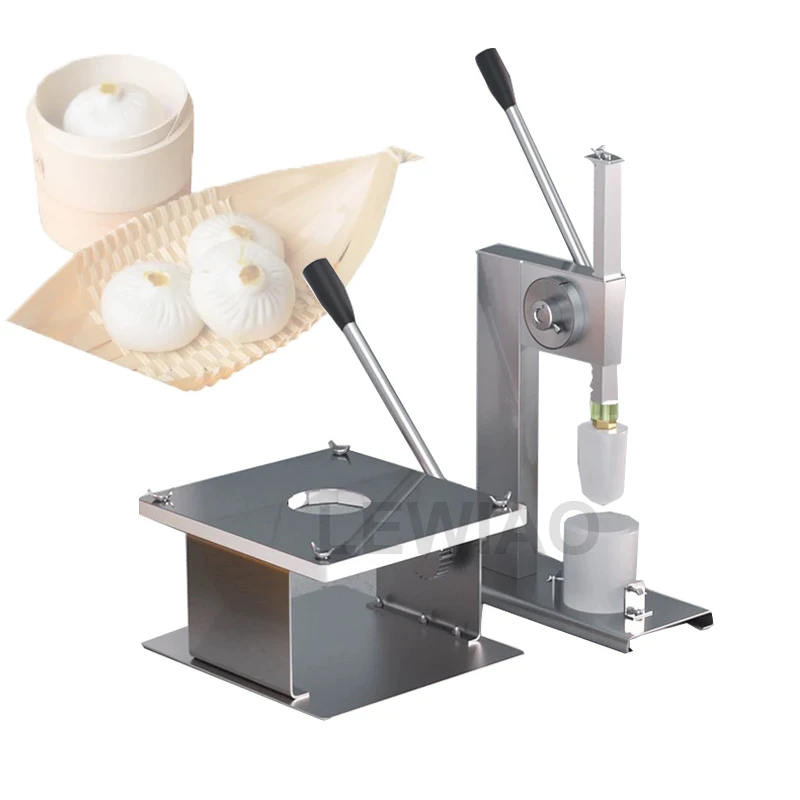 Juego completo de máquina formadora de bollos de frijol rojo Baozi Momo, máquina Manual para hacer bollos rellenos al vapor, prensa de masa y máquinas cortadoras