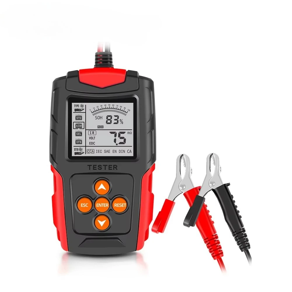 Universal 12V/24V Lead Acid Battery Tester CCA Capacity Load Tester Cranking System Test Truck Motorcycle Car Battery Analyze