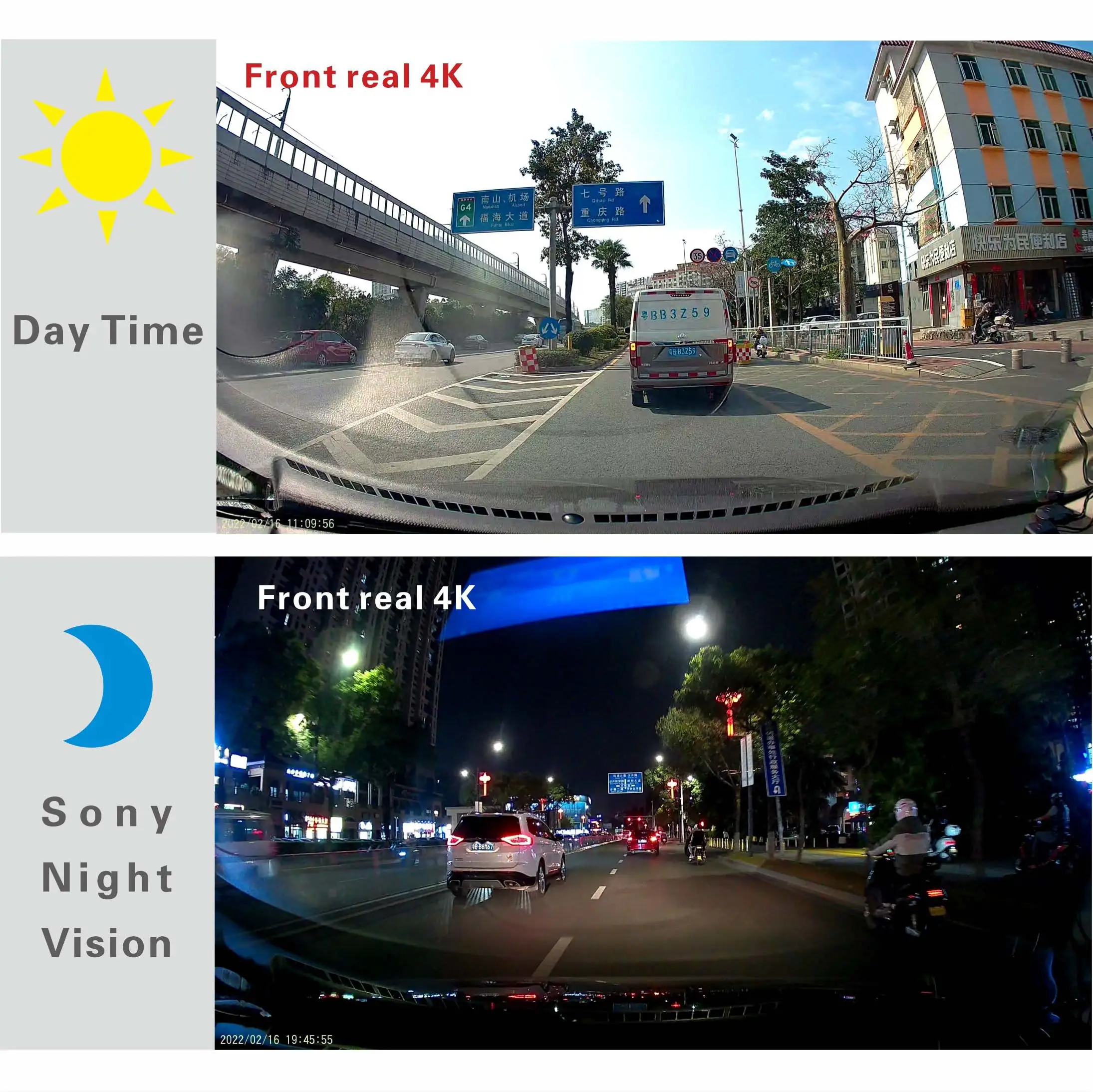 24 Hour Hidden Car Dashcam Voice Recording 4 K 2 K Front Rear 1080 P Dash Cam Video 4 K Wifi GPS Hidden Dash Cam