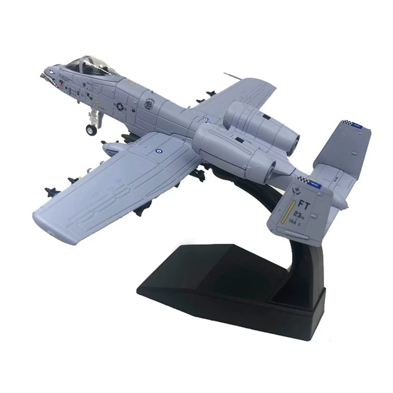 

1:100 A-10 Attack Plane Metal Fighter Diecast Aircraft With Stand Display Model For Kids Adult Home Office Decor