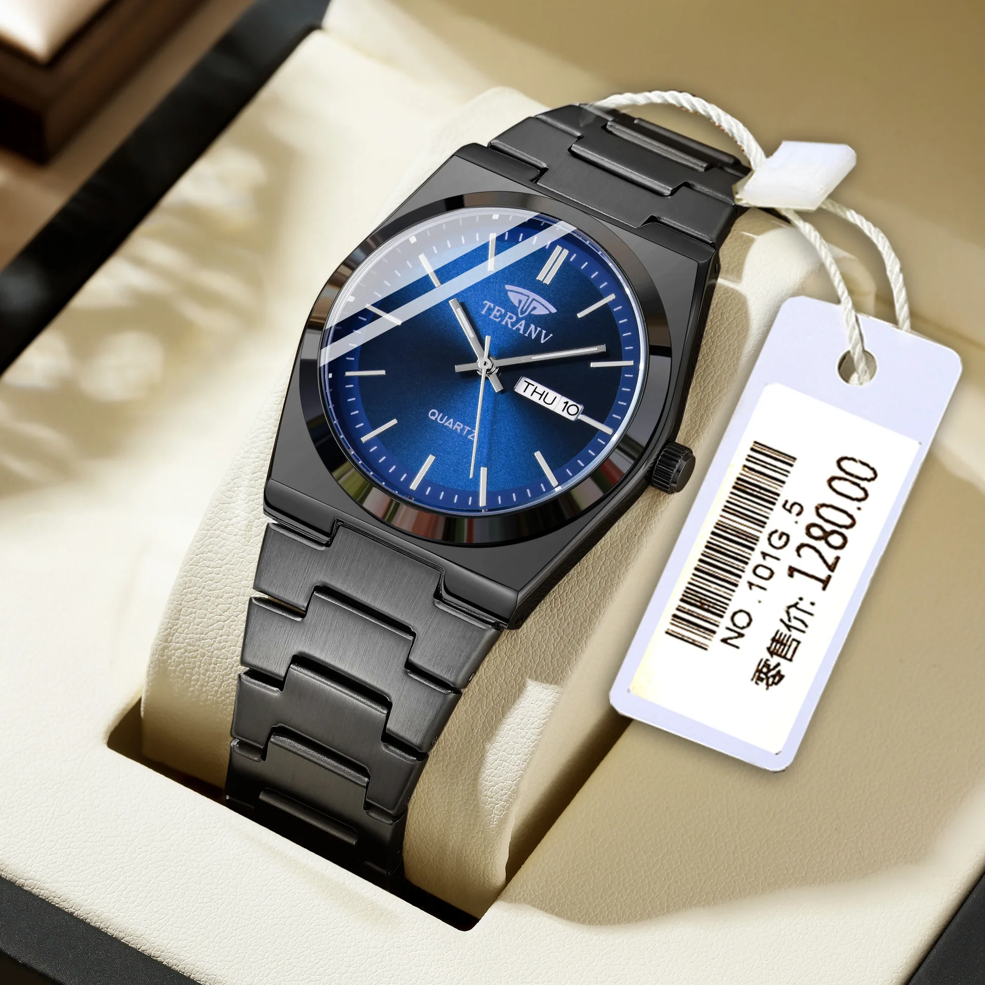 Ultra thin Stainless Steel Men's Watch Simple Business Trend Calendar Waterproof Male Fashion Quartz Clock Wristwatches Gift