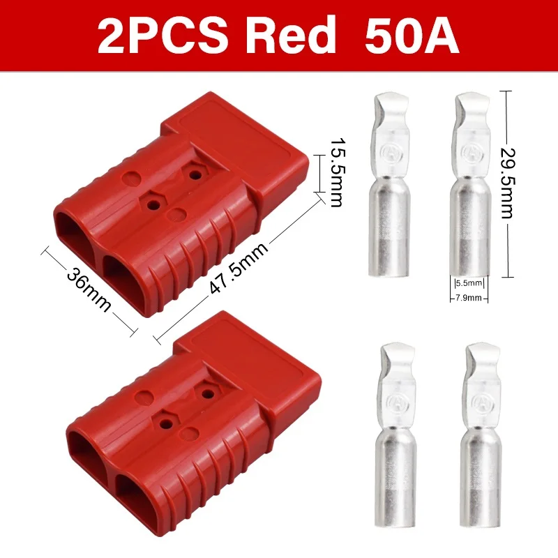 2/4/6PCS 50A 120A 175A 350A Batterij Opladen Connector 600V Hoge Stroom Quick Power plug voor Elektrische Auto Batterij, Zonnekabel