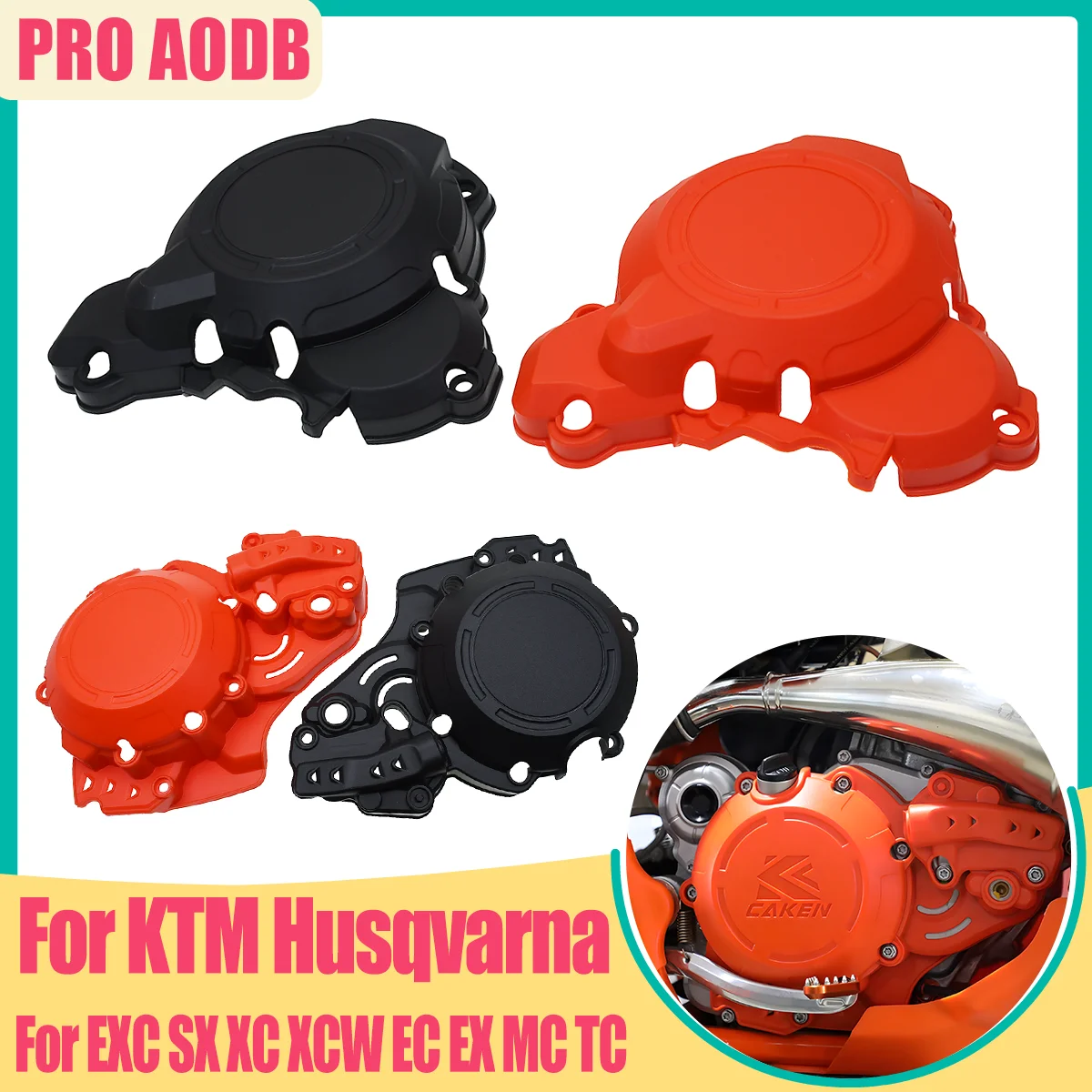 

For KTM Motorcycle EXC250 300 SX250 XC250 300 XCW250 300 TPI Clutch Cover Ignition Protector Guard 2017 2018 2019 2020 2021 2022