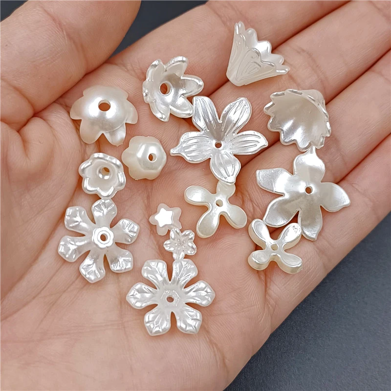 1 Bag Multiple Options ABS Imitation Pearls Butterfly Flower Loose Beads Jewelry Making DIY For Pendant Necklace Bracelet