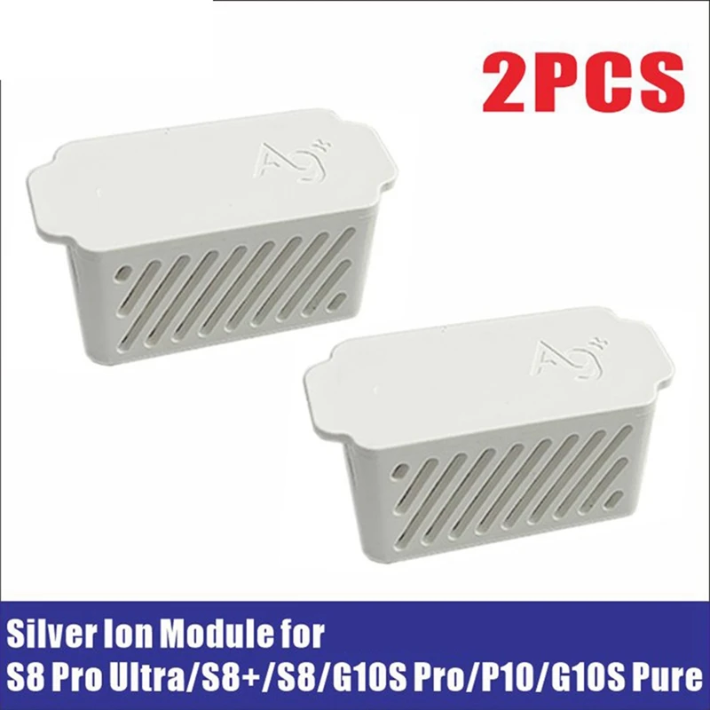 2Pcs For Roborock S8 Pro Ultra Silver Ion Module Bacteriostatic For S7 Pro Ultra/S7 Maxv Ultra /G10S Pro/P10/G10S/S8+/S8