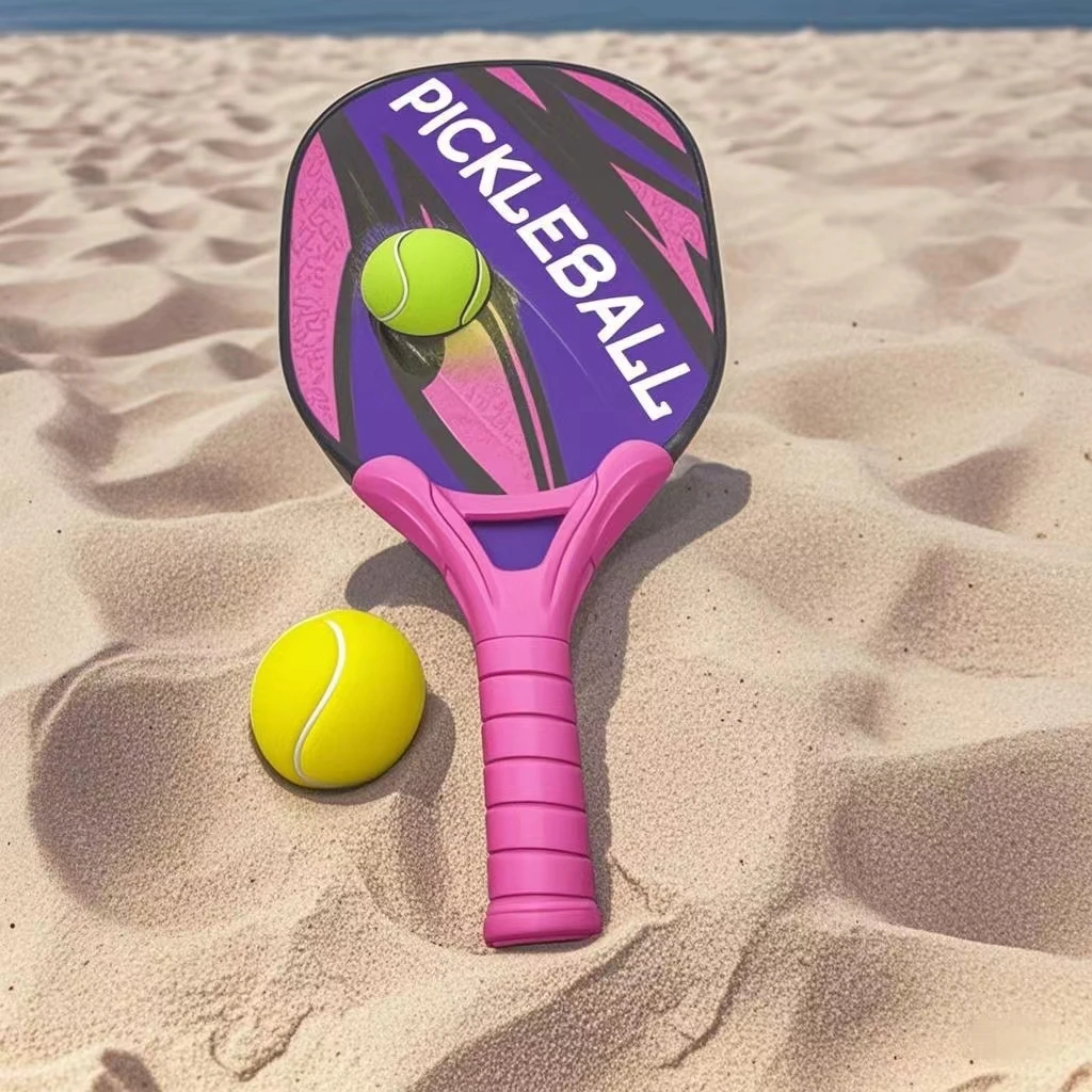 Raquete de brinquedo infantil pickleball raquete de squash brinquedo praia esportes raquete dupla ao ar livre esportes duplos
