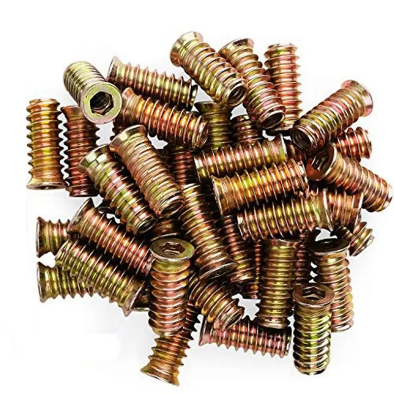 suine-300個-m6-x-15mm-家具用ネジ込みナット-ねじ付き木製インサート-ボルトファスナーコネクタ-六角ソケットドライブ