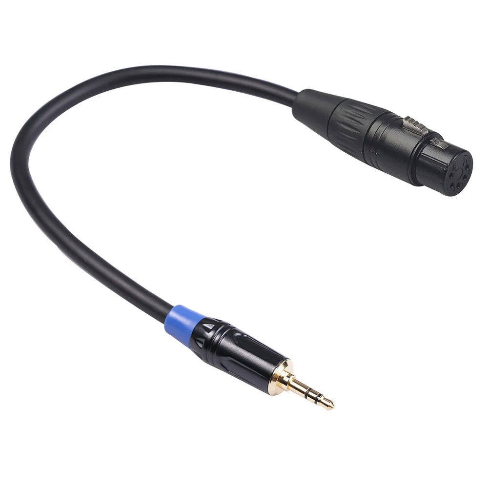 

3.5mm Male to 5-Pin XLR Female Headphone Audio Adapter Camera Mixer Audio Adapter Cable SOUNDCARD MICROPHONE CABLE