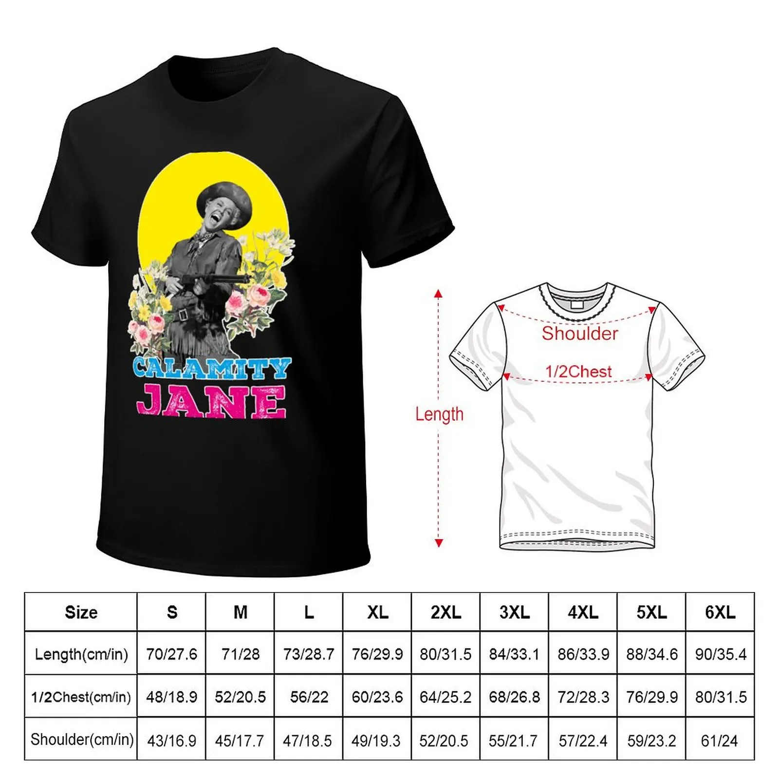 Calamity Jane, film, 50s T-Shirt Breathable Workout Short Sleeve Top