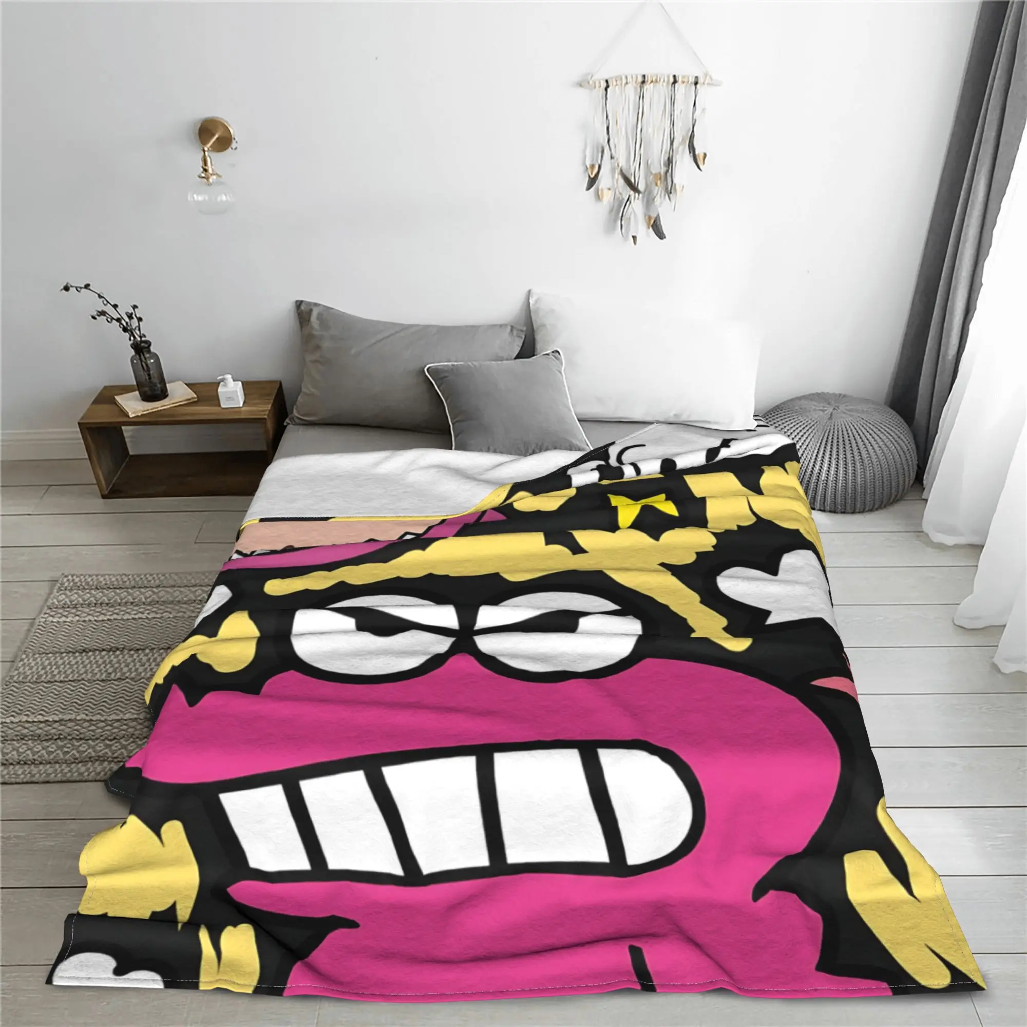 1PC home Cutecore Crayon Shin chans  Blanket Super Cosy Plush Home Living Room Sofa halloween
