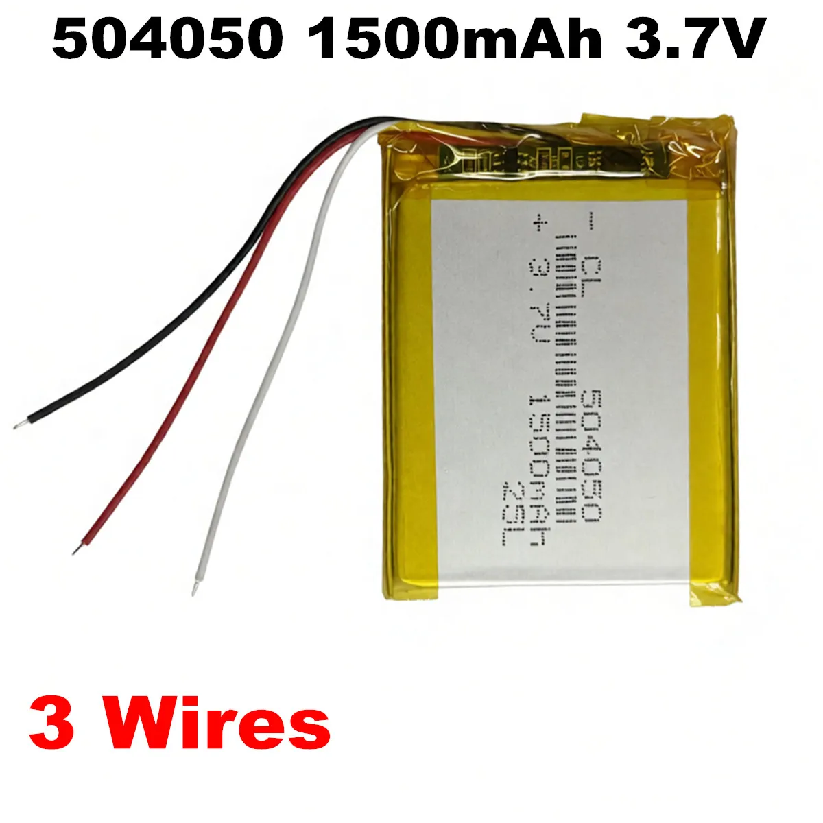 1-10PCS 504050 3.7V 1500mAh Polymer Lithium Battery 3 Wires for MP3 Bluetooth Speaker GPS Navigator DVR Car Treelogic TL-501 4GB