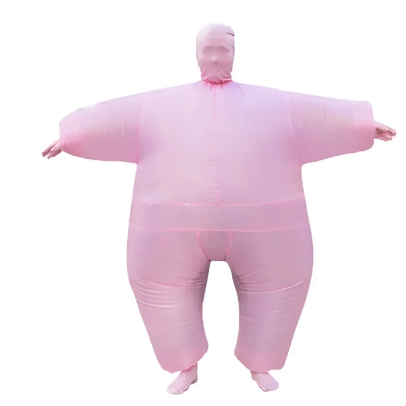 Cosplay Halloween runway party attire, chubby attire, masked invisible salmon ninja sumo suit, inflatable suit