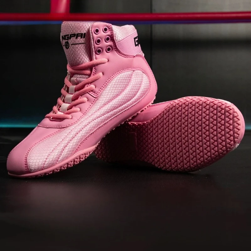

2026 New Arrival Wrestling Boots For Men Woman Boxing Shoes For Male High Top Fighting Shoes Couples Gym Training Shoe