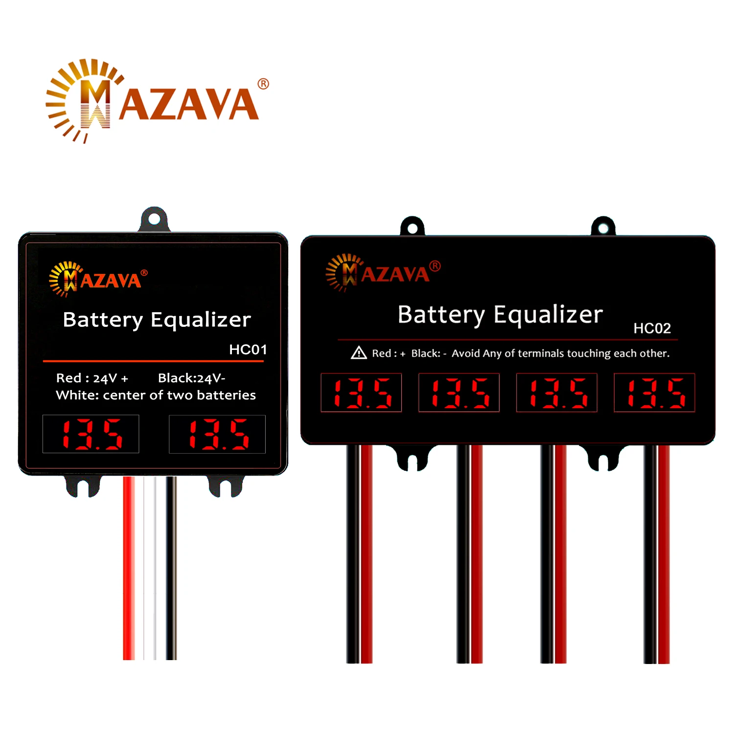 MAZAVA HC01 HC02 Battery Equalizer For 2x12V 4X12V Batteries Voltage balancer  2S 4S Active Lead Acid Battery Controller