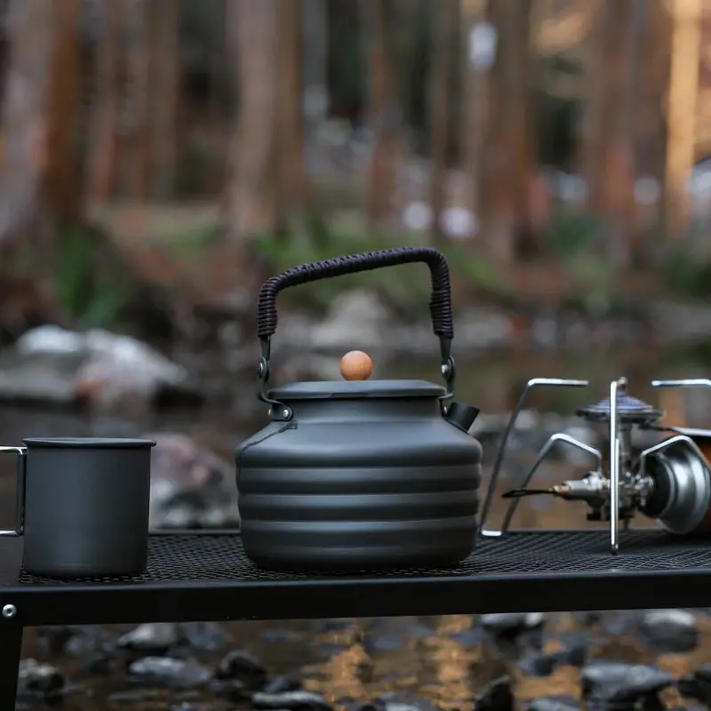 New Alloy Water Cooker Retro Camping Kettle 1.25L