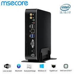 MSECORE Intel Core i3i5i7 Mini PC Gamer Windows 10 Przenośny komputer biurowy Komputer stacjonarny HTPC MINIPC Barebone System Linux WiFi HD