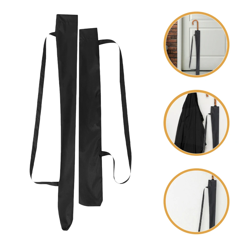 

2pcs Umbrella Cover Outdoor Bag Travel Sleeve Carrying Water Resistant Protection Straight Reverse Umbrellas Bags