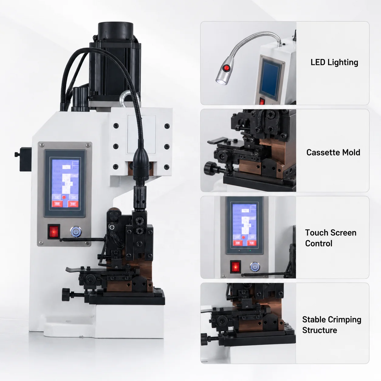Qilin SQ-SFZT3T 3 Ton Automatic Terminal Crimping Machine 30KN High Precision Terminal Press 1250W 110V/220V For Wire Harness