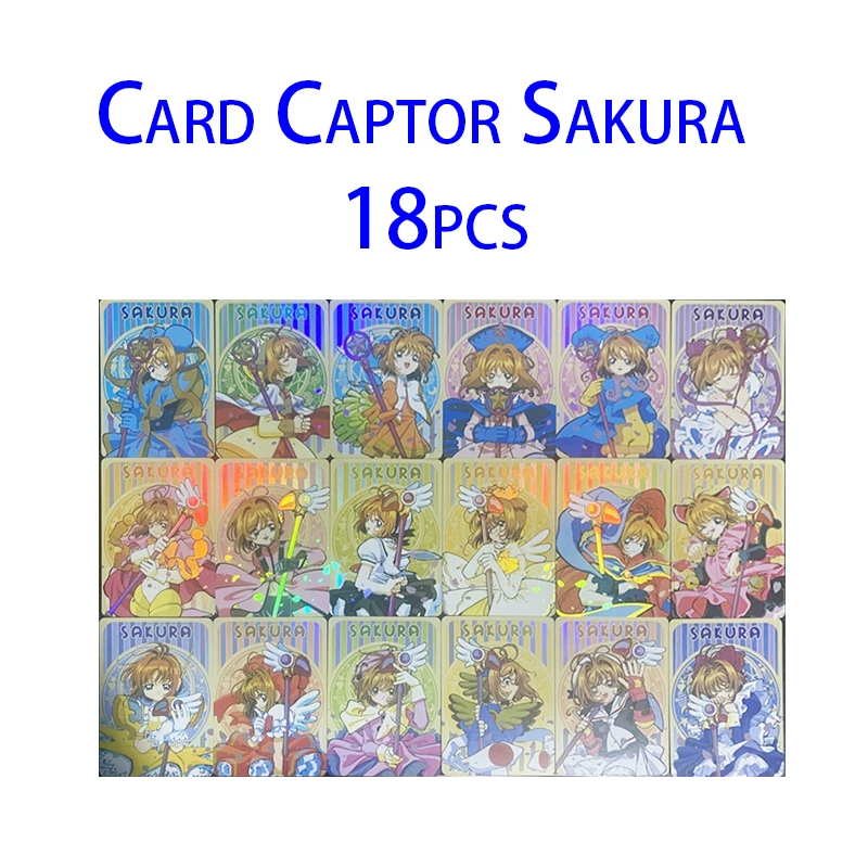 

18Pcs/set Card Captor Sakura Homemade Kinomoto Sakura Anime Characters Kids Toys Collection Card Board Game Card Christmas Gift