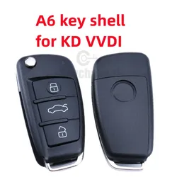 Keychannel 1 adet 3 düğme KD araba anahtarı kabuk Xhorse Flip uzaktan kılıf A6 tipi uzaktan kabuk VVDI XKA600EN KEYDIY B02 için uzaktan durumda