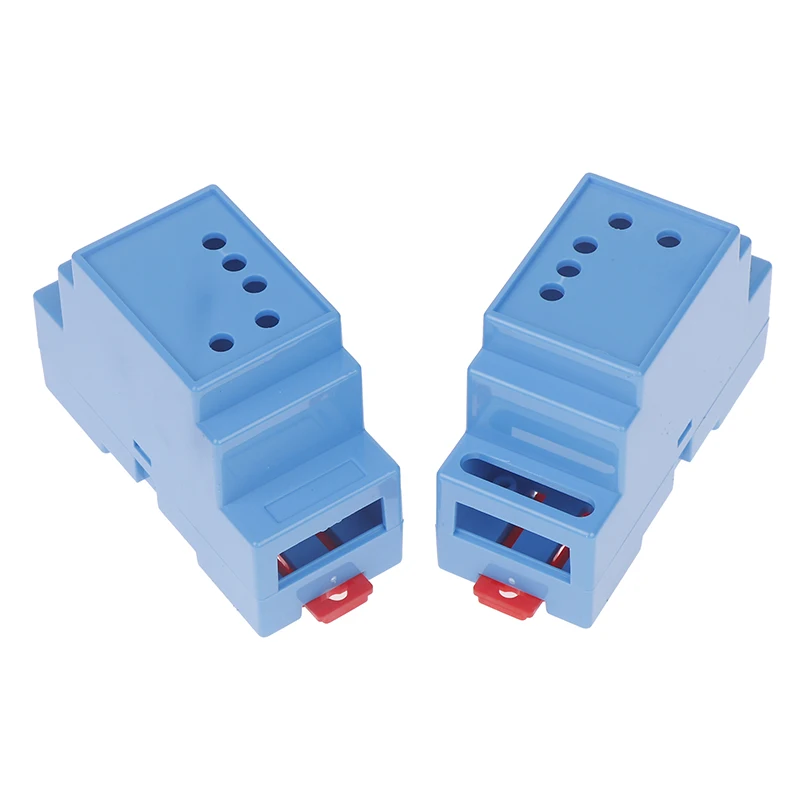 กล่องพลาสติกสำหรับอุปกรณ์อิเล็กทรอนิกส์ 1 ชิ้น กล่องรวมสัญญาณ PLC แบบติดราง DIN 4 สี กล่องใส่อุปกรณ์ติดตั้งบนราง 35 มม. ขนาด 88x37x59 มม.