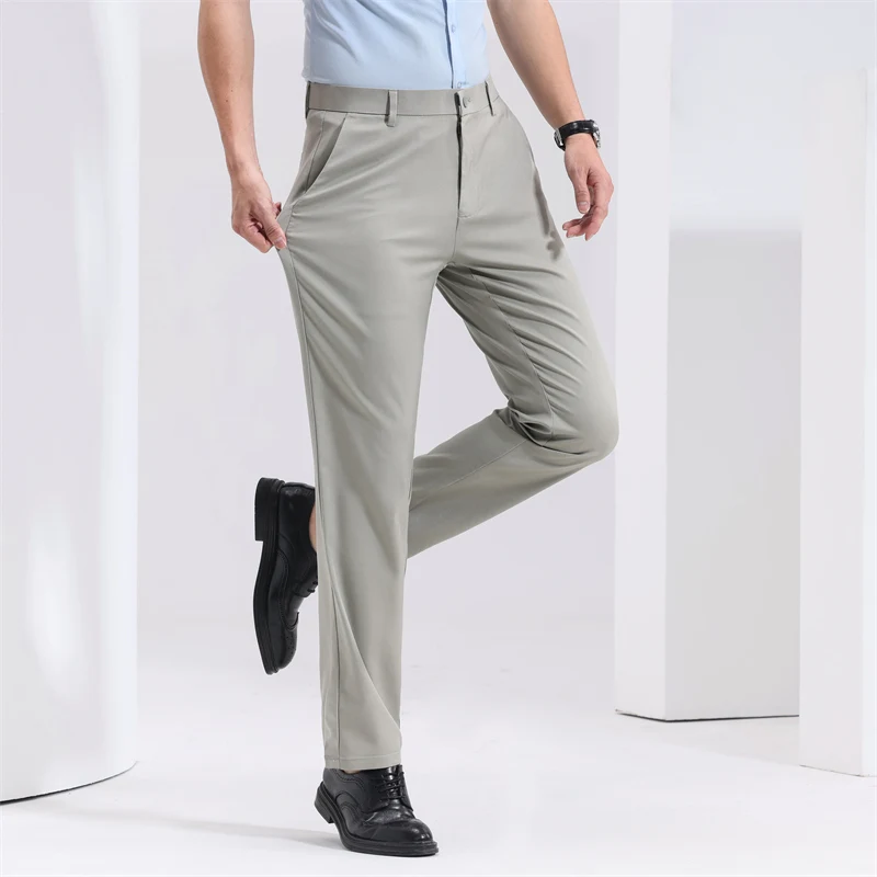 

Высококачественные летние мужские брюки из лиоцелла и хлопка: дышащие, эластичные, для делового и повседневного стиля, а также для костюма