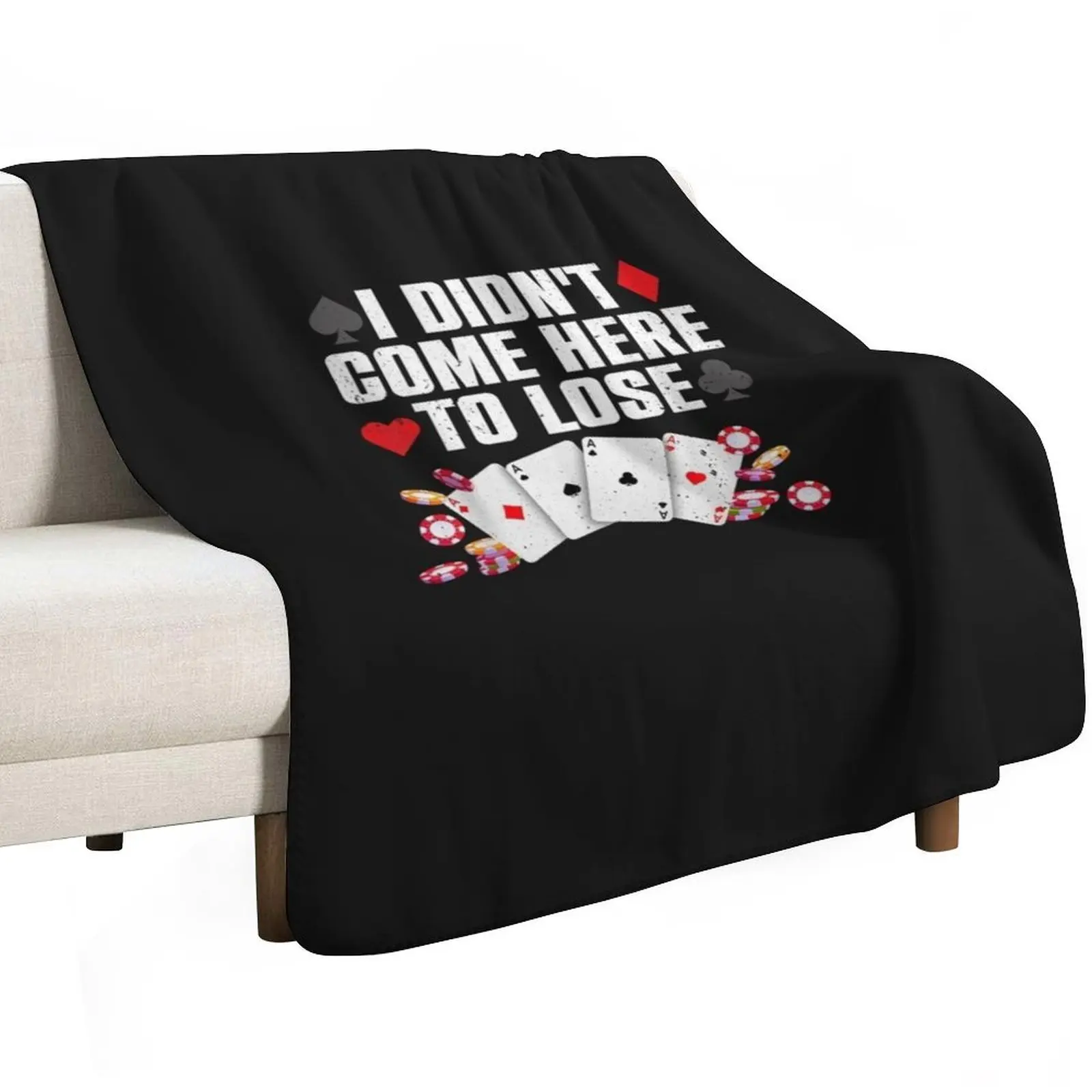 Cool Poker Player Art For Men Women Casino Lover Gamblers Throw Blanket warm winter For Sofa Thin manga sofa bed Blankets