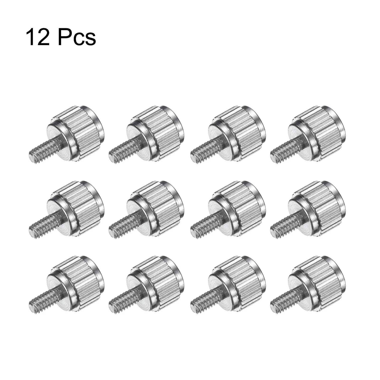 12pcs M2 M2.5 Stainless Steel Flat Head Knurled Thumb Screws Slide Caliper Locking Screw Bolt for Machine Quick Adjustment