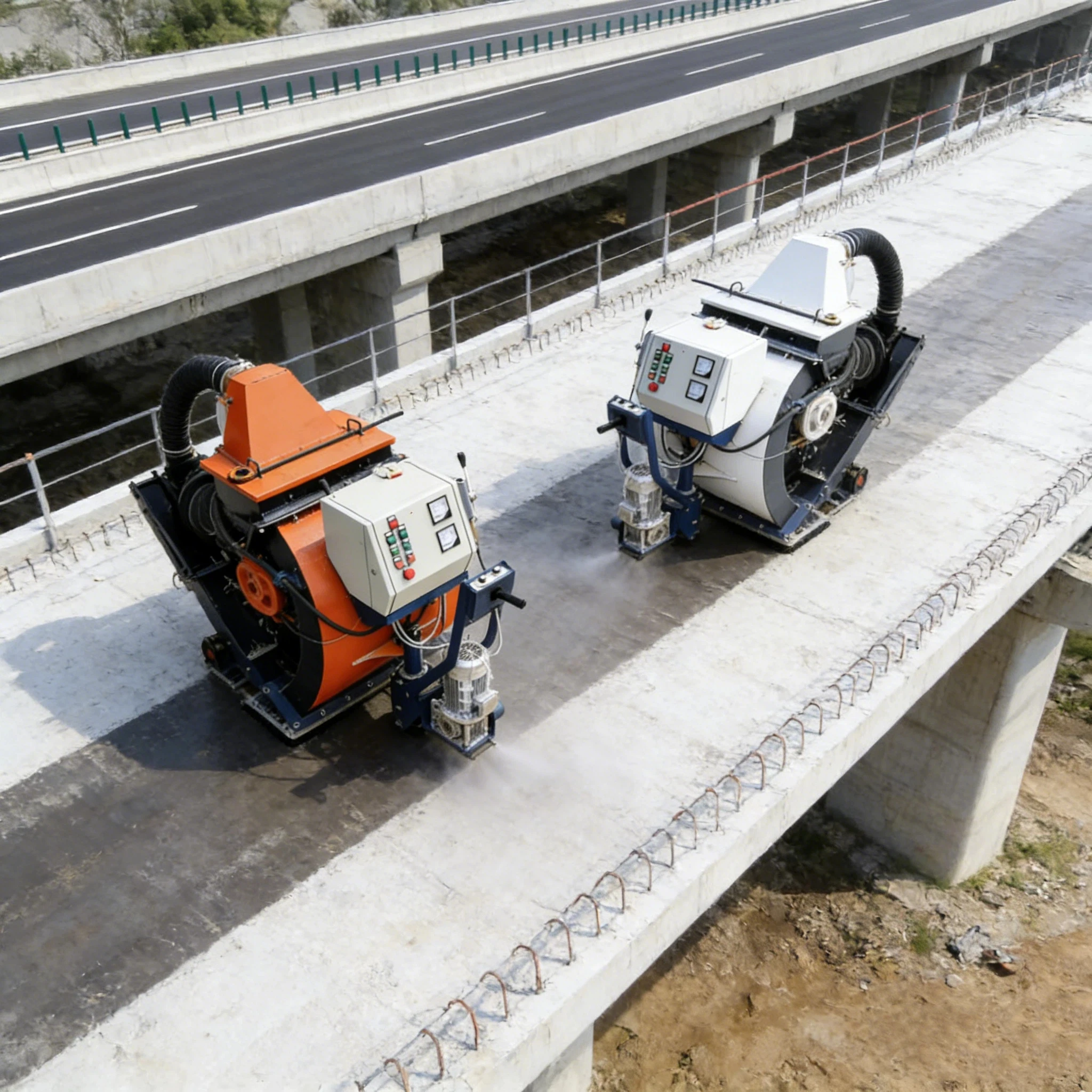 Quick Release Convenient Daily Shot Blast Mobile Sandblasting Walk Behind Mobile Road Shot Blasting Machine for Road Projects