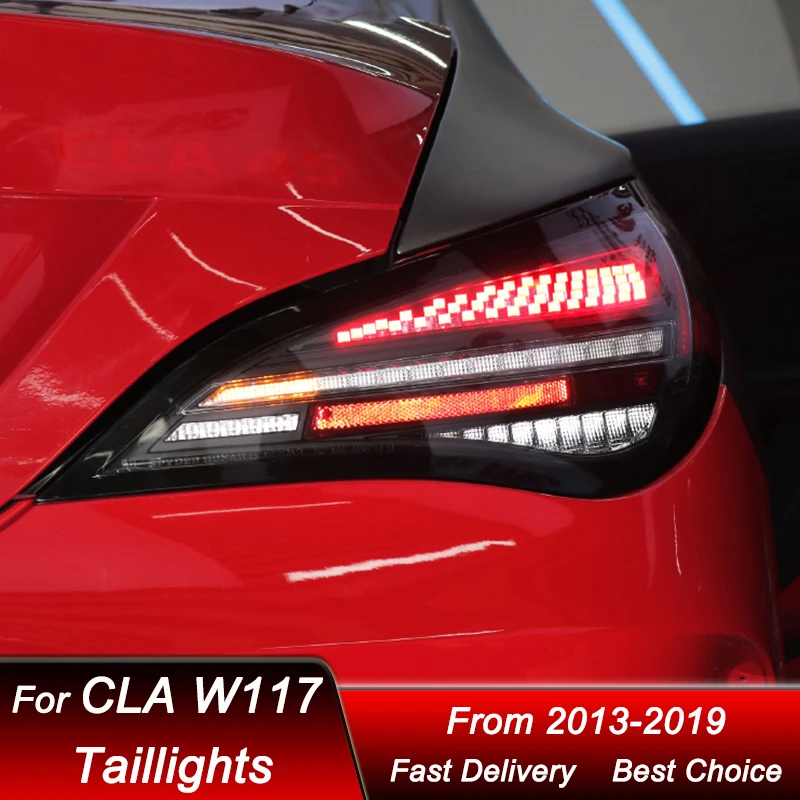 تصفيف السيارة أضواء خلفية لمرسيدس بنز CLA W117 2013-2019 جديد W223 نمط كامل LED ديناميكية بدوره إشارة ضوء الذيل مجموعة مصابيح