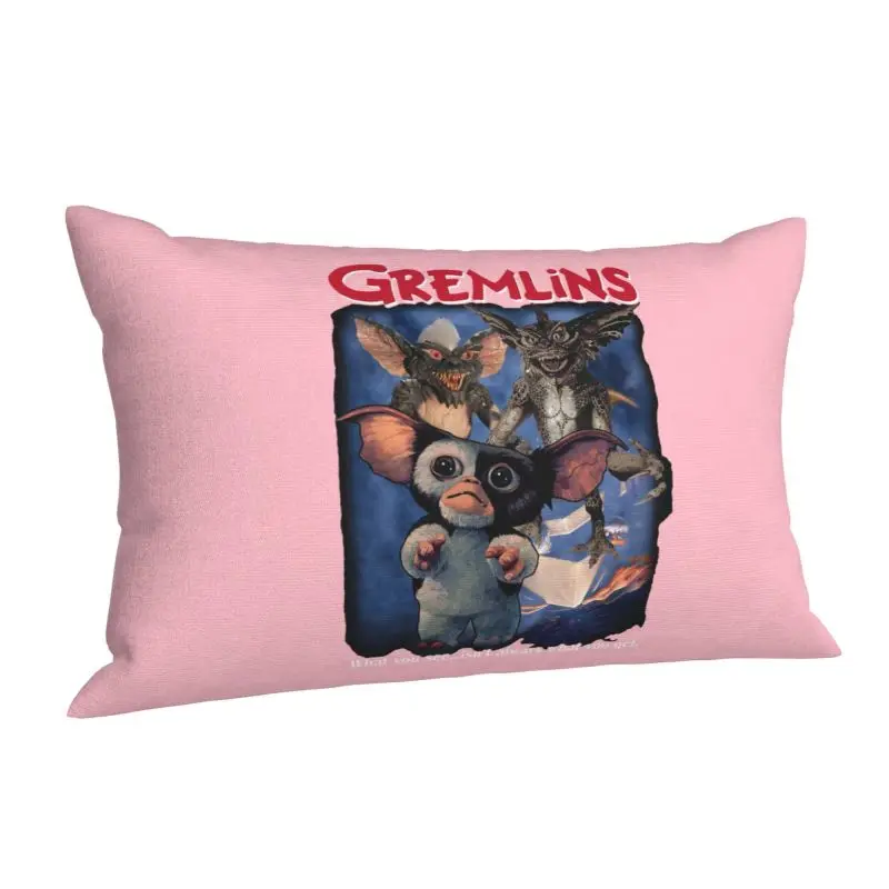 Custom Gremlinse Mogwai Throw Pillow Cases 80s Movie Gizmo Monster Modern Cushion Cover Rectangle Pillowcase