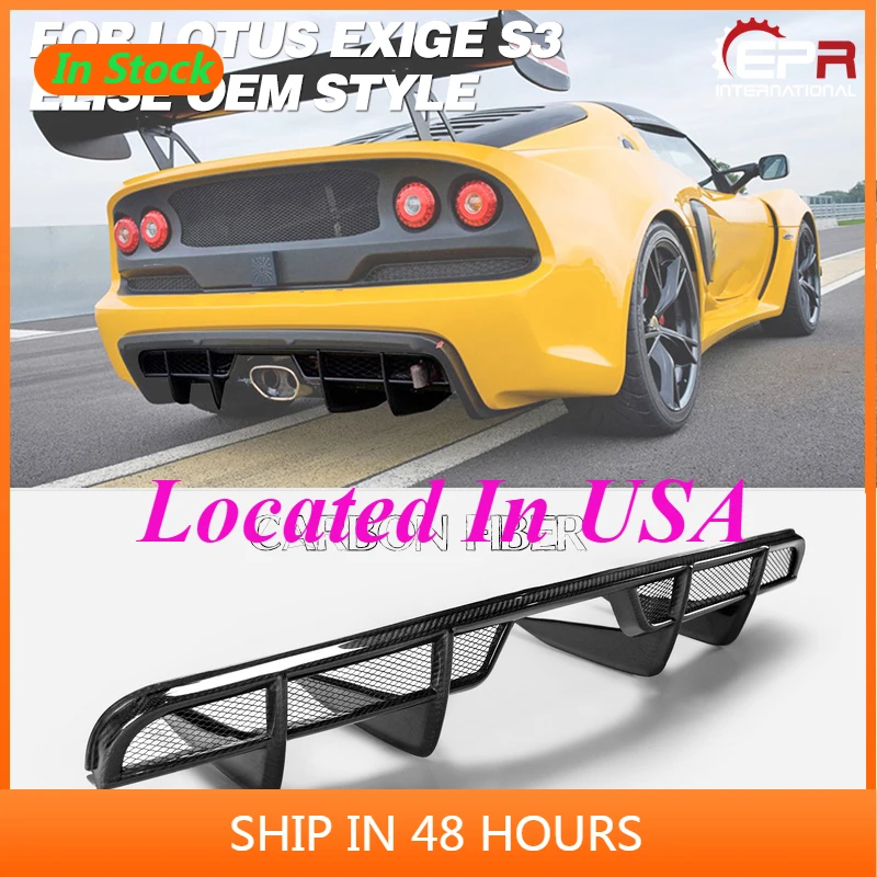 

For Lotus Exige S3 Elise (2004-2011) OEM Style Carbon Fiber/FRP Rear Diffuser Glossy Finish Bumper Lip Splitter Fibre Drift Kit