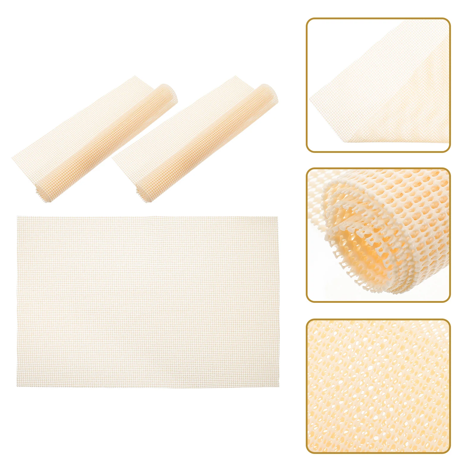 

3pcs Anti-Slip Silicone Pad Home Non-Skid Cushion Mat Mattress Floor Sturdy For Bathroom Bedroom Living Room