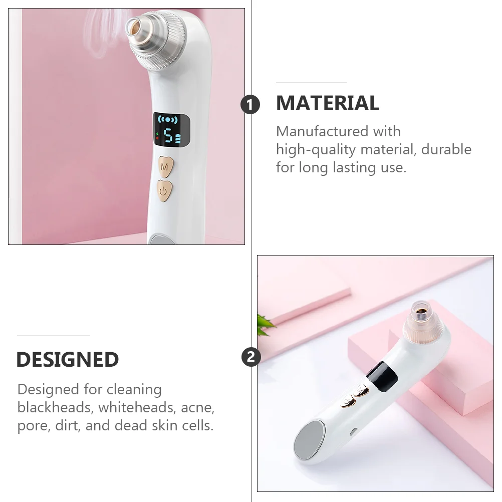 Heating Blackhead Instrument Cleanser Extractor Apparatus Facial Cleaning Machine Pore Cleaner Remover Abs Beauty