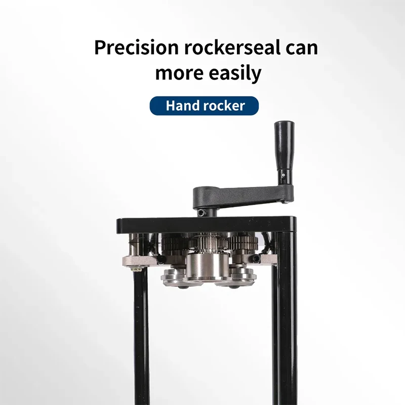 Coffee Juice Bubble Tea Manual Canister Sealing Machine With Lid New Milk Tea Equipment Rotary Handheld Manual Sealing Machine