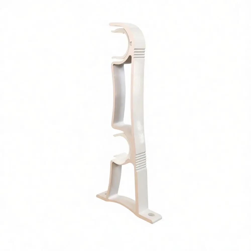 Heavy Duty Aluminum Curtain Pole Bracket Adjustable Wall Ceiling Support Holder For Single Double Drapery Rod Fixture