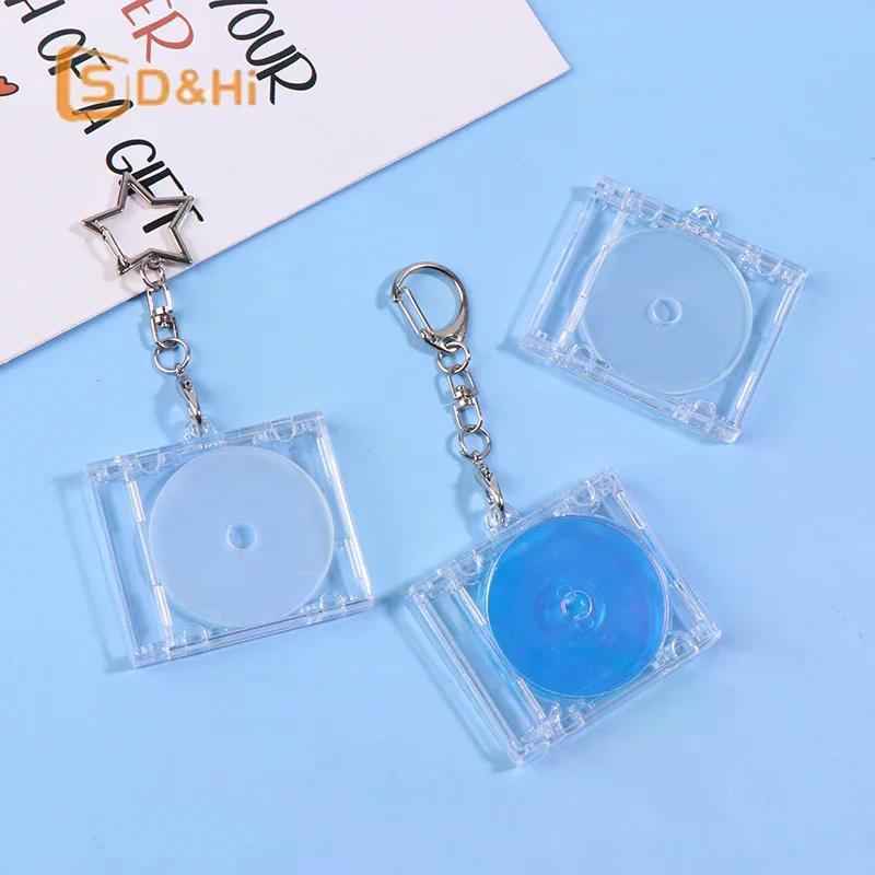 Picture 5: 1set Plastic Mini NFC Functional CD Disc Case Key Chain Peripheral Commemorative Album Key Holder For DIY Backpack Pendant