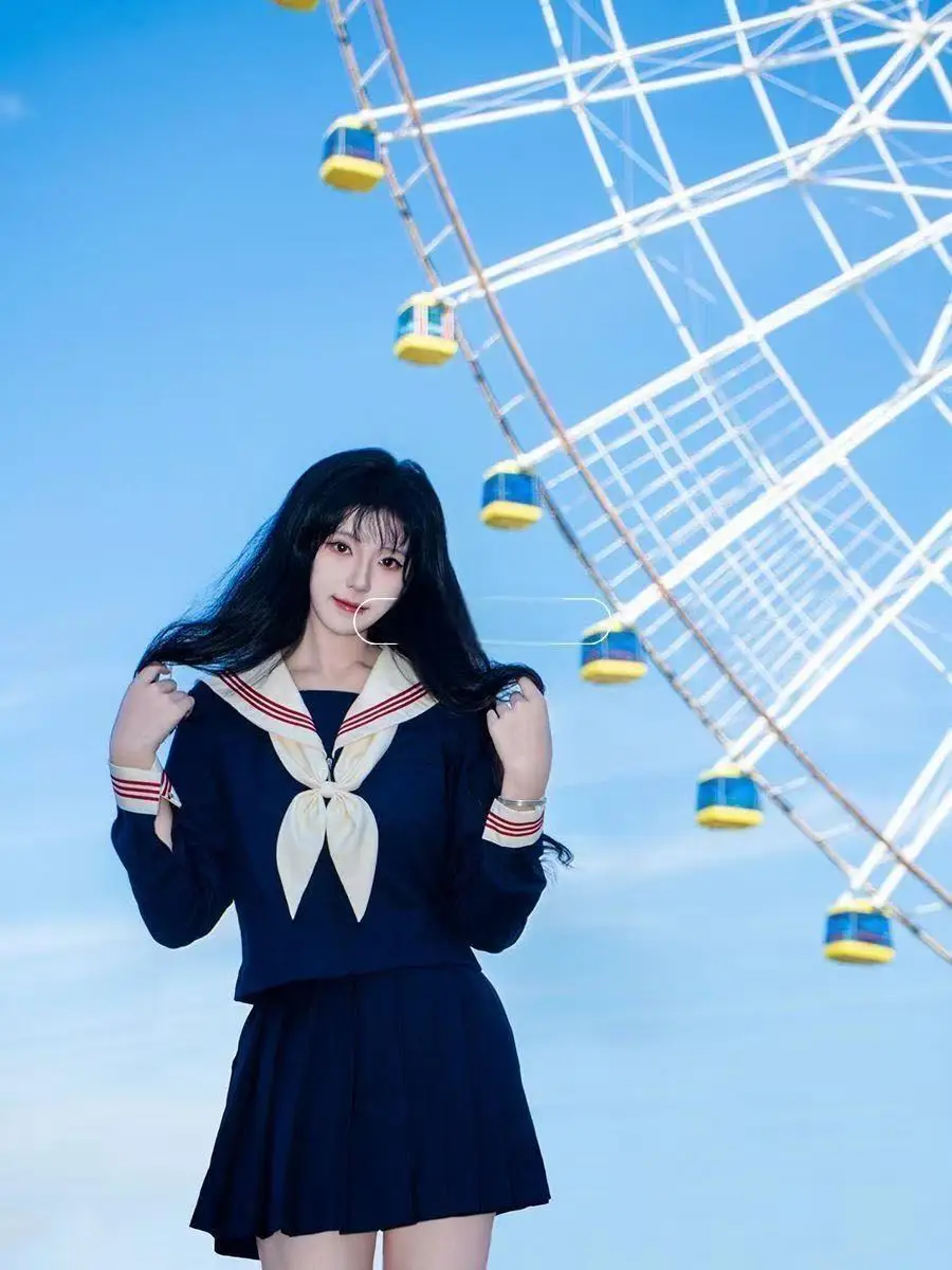 

Оригинальный дизайн, школьный комплект, юбка-матроска, женская модная плиссированная юбка средней длины в базовом стиле