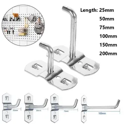 1~5Pcs Tool Hanging Hook Metal Display Rack Metal Shop Good Shelf Hooks Thickening Hole Plate 25/50/75/100/150/200MM