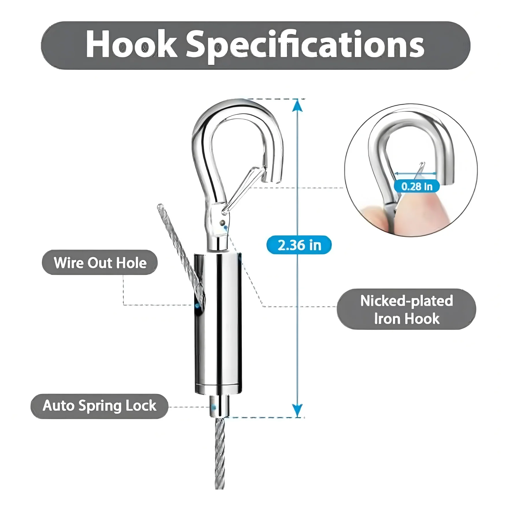 Adjustable Picture Hanging Wire Kit,3.3/6.6FT Stainless Steel Rope for Hanging Mirrors,Lamps,Basket,Signs,Supports Up to 50lbs