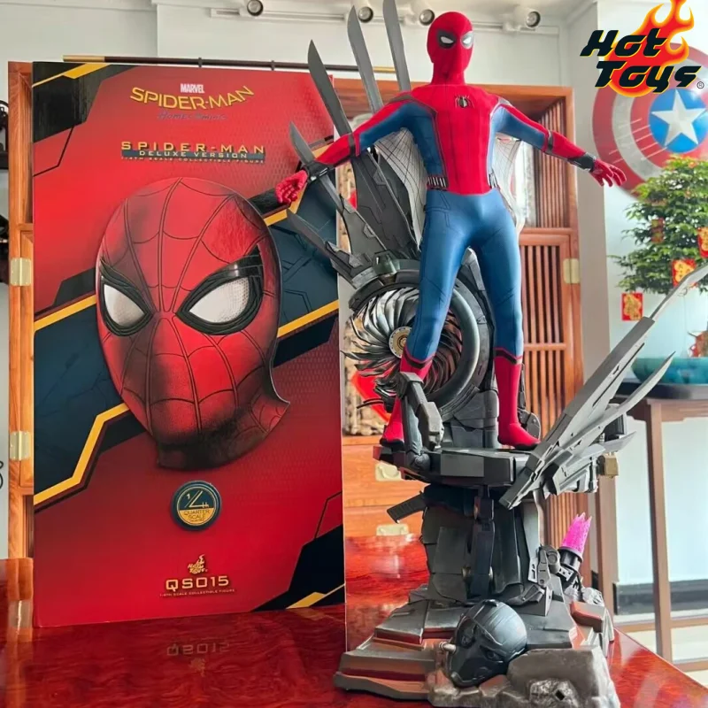 

Ht Hottoys 1/4 Qs015 Spider-Man: Homecoming Peter Benjamin Parker Anime Figure Model Collecile Action Toys