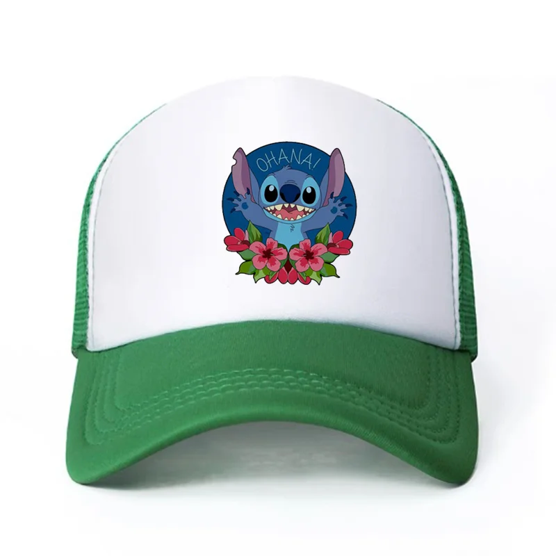 Kids Teen Cap Anime Stitch Print Boys Girls 6-15Y Visor Hat Sportowa czapka z daszkiem 58CM Piękne dziewczyny Urocza czapka Kawaii Casual Hat