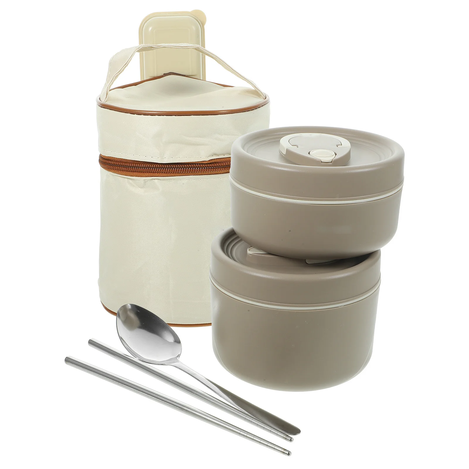 

1Set Insulated Stainless Steel Soup Bowl Portable Ramen Lunch Box Reusable Covered Soup Bowl with Lid