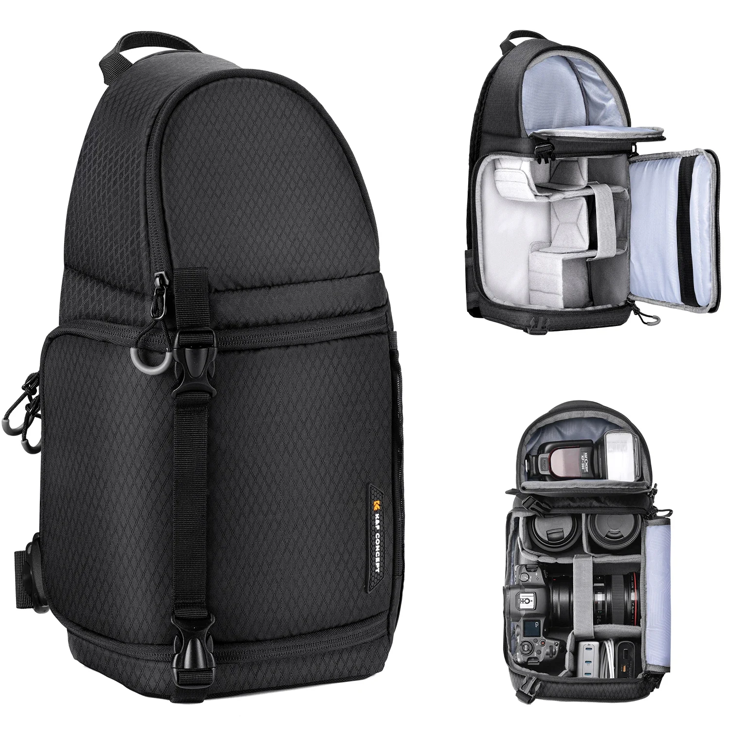 K&F CONCEPT Cameratas Fotografie Rugzak 10L Waterdichte Camera Sling Rugzak DSLR/SLR Camera Case Sony Fuji Fotografietassen - afbeelding 1