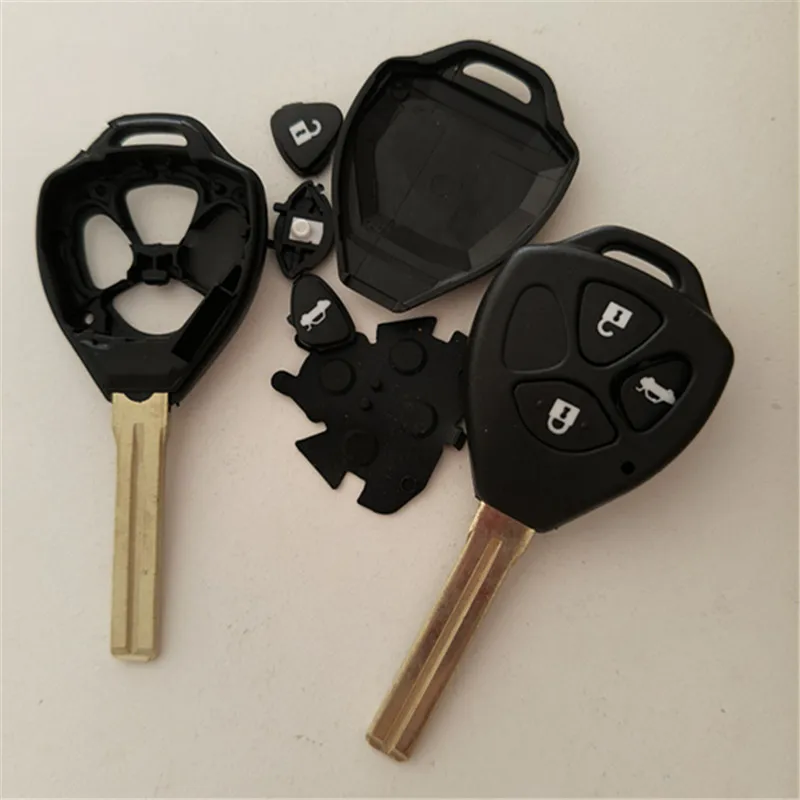 5pcs For Toyota Crown RAV4 Yaris Prado Tarago Corolla REIZ Avalon Venza TOY48 Replacement Remote Car Key Shell