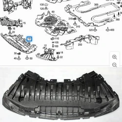 Front bumper chassis lower guard plate A2225200023 For Mercedes Benz S- Class W222 X222 S400 S500 S450 2013-2016