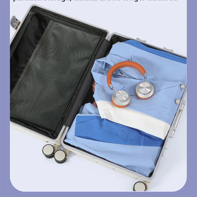 KLQDZMS New Suitcase USB Charging Boarding Box ABS+PC Zipper Trolley Case Ladies 20