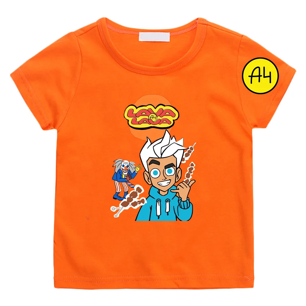 Merch A4 Lamba Cotton T-shirt Short Tops Boys Tshirt Y2k Tees Влад Бумага А4 Summer Anime Tees Kids Clothes Girls Tops Vlad A4