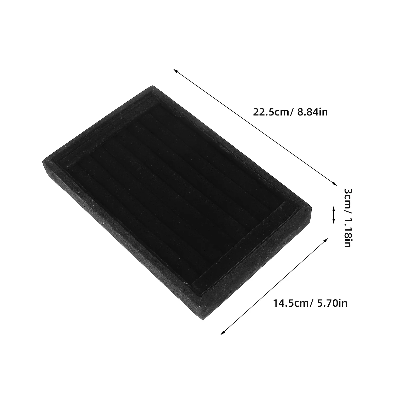  2 Pcs Ring Tray Earrings Storage Small Jewelry Holder Black for Jewellery Display